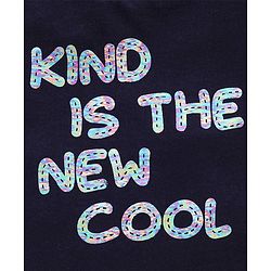 Pine Kids Half Sleeves Top & Skirt Set Text Print - Blue