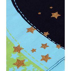 Pine Kids Half Sleeves Tee and Skeggings Set Rainbow Print - Blue