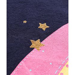 Pine Kids Half Sleeves Tee and Skeggings Set Rainbow Print - Blue