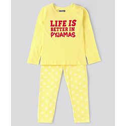 Pine Kids GIRLS Full Sleeves Night Suit 6-7Y Multi-Color