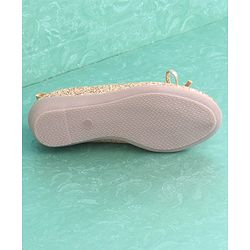 Pine Kids Party Wear Belly Shoes - Golden