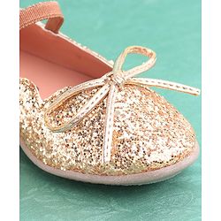 Pine Kids Party Wear Belly Shoes - Golden