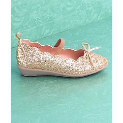 Pine Kids Party Wear Belly Shoes - Golden