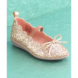 Pine Kids Party Wear Belly Shoes - Golden
