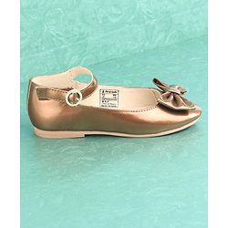 Pine Kids Party Wear Ballerina Bow Applique - Bronze