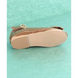 Pine Kids Party Wear Ballerina Bow Applique - Bronze