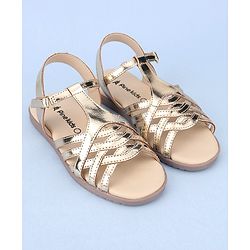 Pine Kids Party Wear Sandals - Golden
