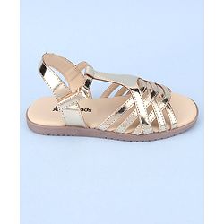 Pine Kids Party Wear Sandals - Golden