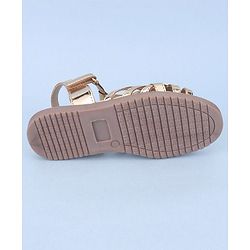 Pine Kids Party Wear Sandals - Golden