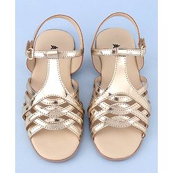 Pine Kids Party Wear Sandals - Golden