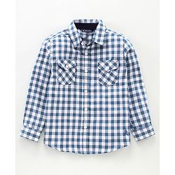 Pine Kids Full Sleeves Shirt Checked - Blue