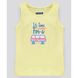 Pine Kids Biowash Sleeveless Top Van Print - Yellow