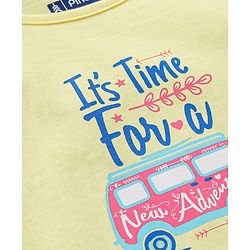 Pine Kids Biowash Sleeveless Top Van Print - Yellow