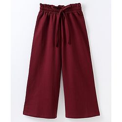 Pine Kids Full Length Flared Biowashed Trouser- Maroon
