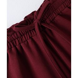 Pine Kids Full Length Flared Biowashed Trouser- Maroon