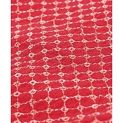 Pine Kids Short Sleeves Sequin Embroidered Choli & Lehenga With Net Duptta - Red Yellow