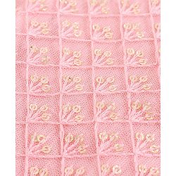 Pine Kids Sequin Choli & Gold Print Sharara with Dupatta - Peach