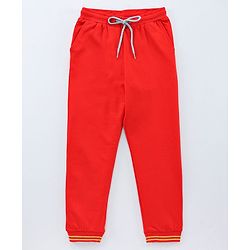 Pine Kids Full Length Bio Wash Solid Color Lounge Pant - Red