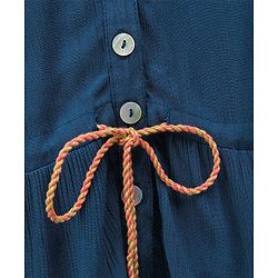 Pine Kids Indigo Top With Waist Tie Up & Palazzo - Blue