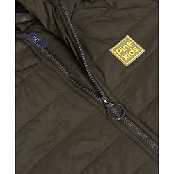 Pine Kids Medium Winter Full Sleeves Hooded Padded Jacket - Olive Green