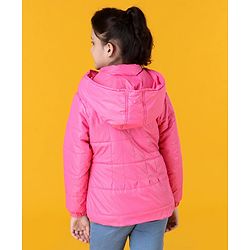 Pine Kids Full Sleeves Medium Winter Double Layered Padded Jacket - Pink