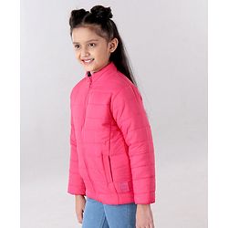 Pine Kids Full Sleeves Reversible Jacket With Pockets - Pink & Purple