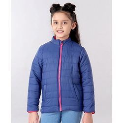 Pine Kids Full Sleeves Reversible Jacket With Pockets - Pink & Purple