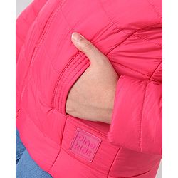 Pine Kids Full Sleeves Reversible Jacket With Pockets - Pink & Purple