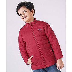 Pine Kids Full Sleeves Reversible Nylon Jacket Medium Winter - Red Blue