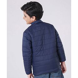 Pine Kids Full Sleeves Reversible Nylon Jacket Medium Winter - Red Blue