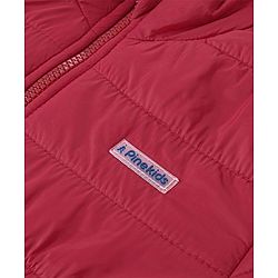 Pine Kids Full Sleeves Reversible Nylon Jacket Medium Winter - Red Blue