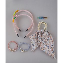 Pine Kids Hair Accessories Combo Free Size Pack of 5 - Multicolor
