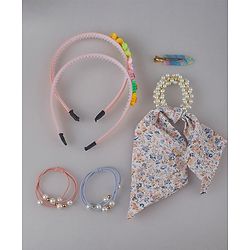Pine Kids Hair Accessories Combo Free Size Pack of 5 - Multicolor
