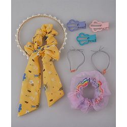 Pine Kids Hair Accessories Combo Free Size Pack of 8 - Multicolor