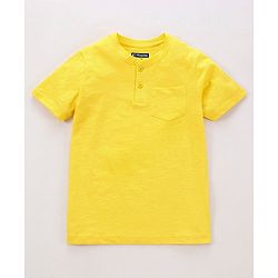 Pine Kids Half Sleeves Bio Washed Tee Striped Print - Yellow Blue
