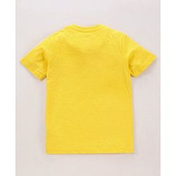 Pine Kids Half Sleeves Bio Washed Tee Striped Print - Yellow Blue