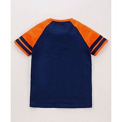 Pine Kids Half Sleeves Bio Washed Tee Striped Print - Yellow Blue
