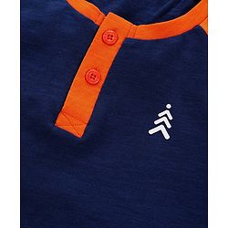 Pine Kids Half Sleeves Bio Washed Tee Striped Print - Yellow Blue