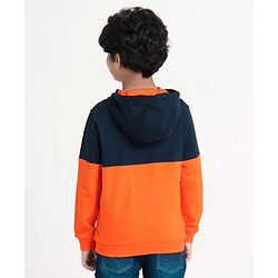 Pine Kids Full Sleeves Sweat Jacket - Orange