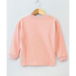 Pine Kids Biowash Full Sleeves Sweatshirt Floral Embroidery - Pink