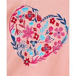 Pine Kids Biowash Full Sleeves Sweatshirt Floral Embroidery - Pink