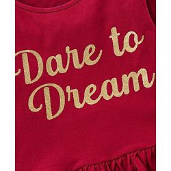 Pine Kids Full Sleeves T-Shirt Text Graphic - Maroon