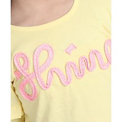 Pine Kids Full Sleeves Biowash Tee and Leggings Set - Yellow