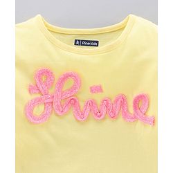 Pine Kids Full Sleeves Biowash Tee and Leggings Set - Yellow