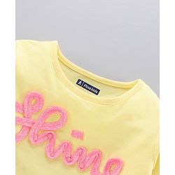 Pine Kids Full Sleeves Biowash Tee and Leggings Set - Yellow