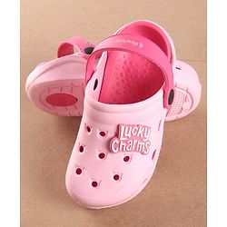 Pine Kids Clogs Text Patch - Light Pink Fuchsia