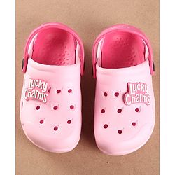 Pine Kids Clogs Text Patch - Light Pink Fuchsia
