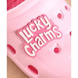 Pine Kids Clogs Text Patch - Light Pink Fuchsia