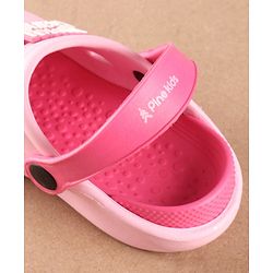 Pine Kids Clogs Text Patch - Light Pink Fuchsia
