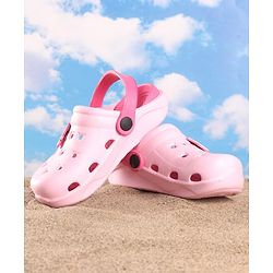 Pine Kids Clogs Text Patch - Light Pink Fuchsia